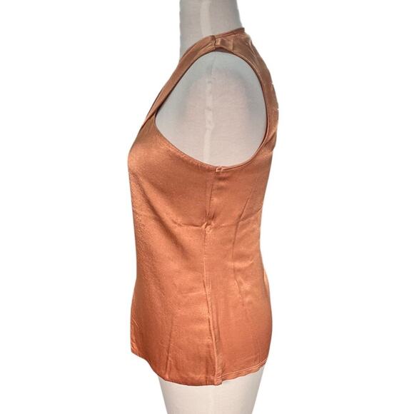 Revolve Lanston Cross Front Halter Top Honey Size XS New With Tag Key Hole Back - Picture 7 of 14